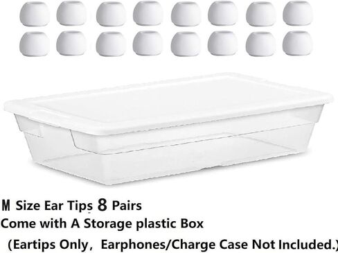8 مجموعات من أطراف الأذن البديلة متوسطة الحجم لأجهزة AirPods Pro الجيل الثاني / الأول، مع فتحة لتقليل الضوضاء، وأغطية أذن من السيليكون 8 أزواج متوافقة مع AirPods Pro 2 /Air Pods Pro 1، أبيض M in Kuwait