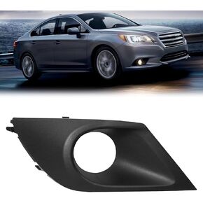 Fog Light Bezels Compatible with 2015 2016 2017 Subaru Legacy, Black PC Material Fog Light Cover Replacement, Fog Lamp Bezel Cover 2 PC (Driver & Passenger)