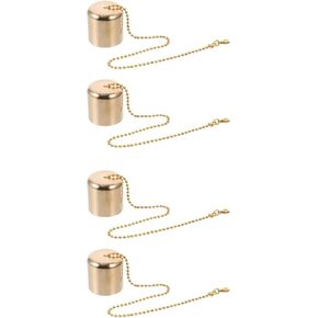 Zerodeko 4Pcs Brass Lampshade Oil Lamp Snuffer, Putting Out Extinguish Cap Torch Replacement Snuffer, Flame Snuffer Wick Snuffer Safely Torch Head Snuffer Lamp Shade Set