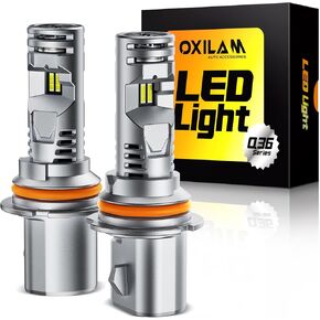 OXILAM Q36 H11 9005 Light Bulbs Combo, 60000 Lumens 800% Brighter 6500K Cool White Light, 1:1 Size Halogen Replacement, IP68 Waterproof, Pack of 4