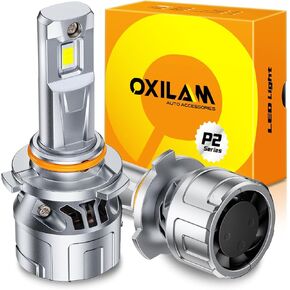 OXILAM Upgraded H11/H8/H9 Light Bulbs, 36000LM 6500K Cool White Fog Bulb Halogen Replacement, 5-Minute Install, Plug and Play, IP68, Pack of 2