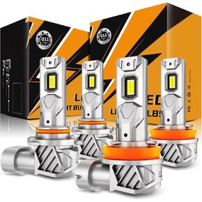 Auxbeam 9005 H11 Combo Light Combo ، 32000lm Super Bright 1: 1 Mini Size 6500K H8 H9 HB3 Lights للاستخدام على الطرق الوعرة والتوصيل والتشغيل