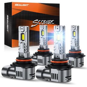 SEALIGHT H11 H8 H9 H16 Bulbs, 1:1 Design 30000LM with 14000RPM Fan Bulbs, 6500K Cool White, Non-polarity, Pack of 2