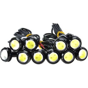 Kawell Universal 6 Pack High Power White 9W LED Eagle Eagle Eye Pumper Drl Fog Light Motorcycle دراجة نارية الضوء أثناء النهار الذيل الخلفي الخلفي للسيارة المصابيح