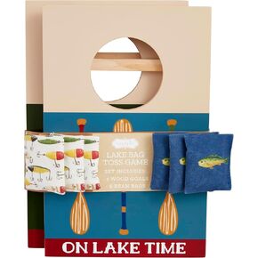 Mud Pie Lake Bag Toss Game; Board 10" X 6 1/2" | Bag 2" X 2"