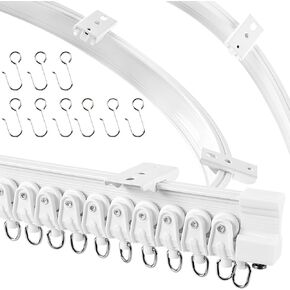 TYRON Flexible Ceiling Curtain Track, 9.8FT (3m), Track Curtains Ceiling Mount, RV Rail, Bendable Curtain Track Room Divider, Sliding Curtain Track System