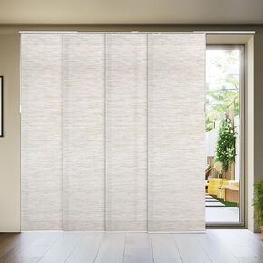 CHICOLOGY Room Divider, Vertical Blinds, Door Blinds,Sliding Door Blinds, Temporary Wall, Closet Curtain, Room Door,Panel Track Blinds Meshed Olive, W:46-86 x H:Up-to 96 inches