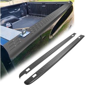 تغطية سكة حديد سرير Ecotric 6'6 "تتوافق مع 2007-2014 Chevy Chevrolet Silverado 1500 2500 HD 3500 HD بديل لـ 72-41104 قبعات Bedrail مع ثقوب حصة أسود