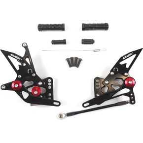 V2.0 Adjustable Rearsets Compatible with Suzuki GSXR 1000 2005-2006, Black