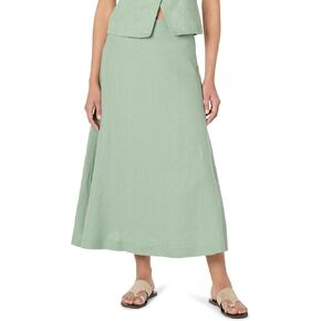 The Drop Women's Standard Sicily Linen Midi Skirt
