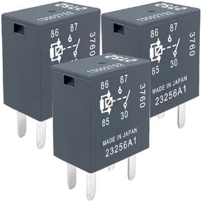 3-Pack 13502752 12V 30A 4-Pin SPST Electrical Relay - Compatible with GM Vehicles (Buick, Cadillac) for Cooling Fan, Fuel Pump & OEM Replacement Parts