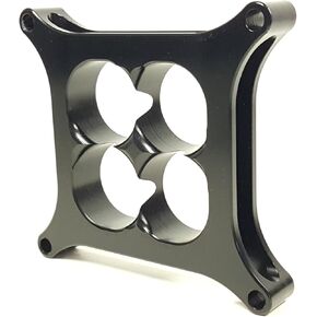 Super Sucker Carby Spacer For 4150 Series Type Carburettor Billet Aluminum (Black, 2 inch)