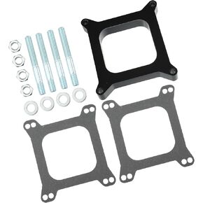1 Set Carb Spacers for Chevy for Ford 350 SBC BBC BB 4BBL 1" Tall Open Phenolic Carburetor Spacer with Gasket Screws Kit