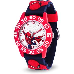 MARVEL Spiderman Watch for Boys - Spider-Man Watch for Boys 4-6 - Kids Watches - Toys Kids - Toddler - Blue Bezel - 3D Plastic Strap
