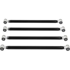 KUAFU Triangulated Suspension 4 Link Bars Universal 24" Center To Center Air Ride Powder Coated Zinc-Plated Heavy Duty Gloss Black