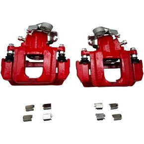 S5298 2pcs Rear Disc Brake Caliper with Bracket Fit For 2011-2015 Lincoln MKX, For 2011-2014 Ford Edge, 18B5299 18B5298