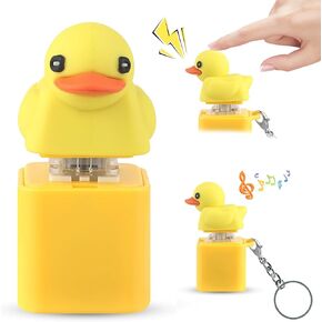 لطيف Quacking Duck -chiewchain toy toy duckke keycaps keycaps التي تغمرها الأضواء الملونة والمرح والقلق المحمولة.