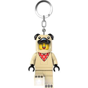 LEGO Minifigures Large 3 Inch Tall Figure Keychain Light - Pug Costume Guy (KE213H)