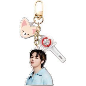 Stray K Keychain with “SKZO" Charm for STRAY, SK-Z Merch Merchandise SKZ Backpack Pendant