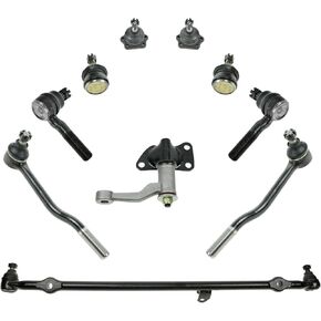 TRQ Front Steering & Suspension Kit Ball Joint Center Link Idler Arm & Bracket Assembly Tie Rod Compatible with 1986-1994 Nissan D21 1995-1997 Pickup