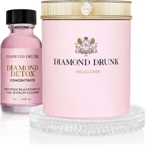 The Starter Collection - Non-Toxic, Fine Jewelry Cleaning Kit for Diamond, Gold, & Platinum - Safe & Sustainable Liquid Cleaner Restores Shine for Rings, Necklaces, & More - Petal Pink