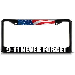 Fastasticdeals 9-11 Never Forget License Plate Frame Tag Holder Cover