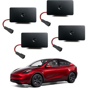 Car Door Lights Logo Projector Compatible with Tesla Accessories for Model Y 3 X S, 2025 Upgraded OEM Style Puddle Lights, Ultra-Bright HD Car Welcome Light No Fade 3D Laser Ghost Shadow Light(4 Pack)