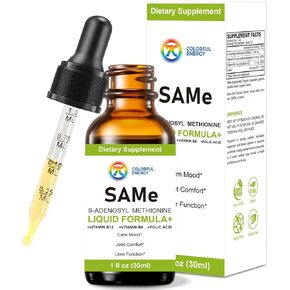 7c Sam e Liquid Supplement (S-Adenosylmethionine), Vitamin B6, B12 Added to Enhance Sam-e Effectiveness, 98% Absorption, Vegan, Non-GMO, Gluten-Free, 1 Fl Oz