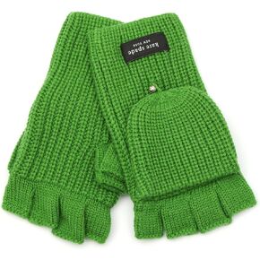kate spade new york Women's Sam Label Pop Top Wool Mitten with Logo Design, Glove Set for Cold Weather