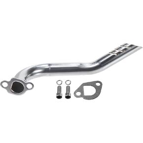 Mini Bike Exhaust Pipe Header Kit for Predator 212cc 224cc 196cc fit Coleman CT200U BT200X CT200U-EX Baja Warrior MB200 MB165 KT196 6.5hp GX160 Clone Engine Go Kart Black