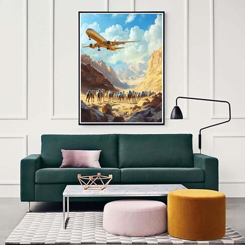 zariocy 5d مجموعات الفن الماس للبالغين القط، diy الماس اللوحة الفنية المشهد الليلي جولة الحفر الكامل الكريستال الماس لوحات التطريز الفنون الحرفية للمنزل مكتب جدار ديكور 12x16 بوصة in Kuwait