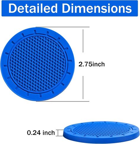 JUSTTOP Car Cup Holder Coaster,American Flag Non-Slip Insert Car Cup Coaster,Car Accessories Interior for Women and Man,4 Pack Black in Kuwait