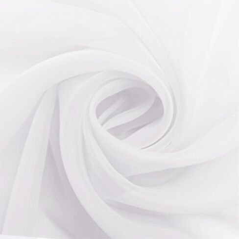 BUHUA 2 Pcs Wedding Chiffon Chair Sashes Cover Chiffon Chair Draping Fabric for Wedding Ceremony Banquet Bridal Party Home Decorations Outdoor Decor, Ivory White, 40 x 55 Inches in Kuwait