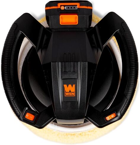 WEN 20V Max Cordless 10-Inch Random Orbital Polisher and Waxer Kit with 2Ah Battery, Charger, and Bonnets (20870) in Kuwait