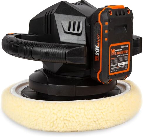 WEN 20V Max Cordless 10-Inch Random Orbital Polisher and Waxer Kit with 2Ah Battery, Charger, and Bonnets (20870) in Kuwait