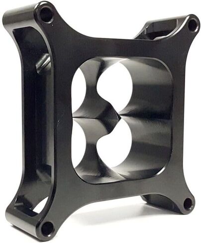 Super Sucker Carby Spacer For 4150 Series Type Carburettor Billet Aluminum (Black, 2 inch) in Kuwait