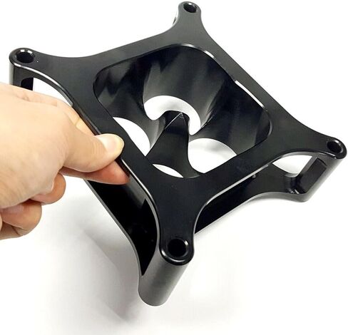 Super Sucker Carby Spacer For 4150 Series Type Carburettor Billet Aluminum (Black, 2 inch) in Kuwait