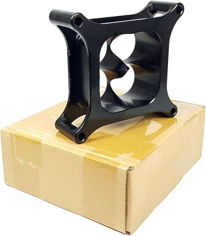 Super Sucker Carby Spacer For 4150 Series Type Carburettor Billet Aluminum (Black, 2 inch) in Kuwait