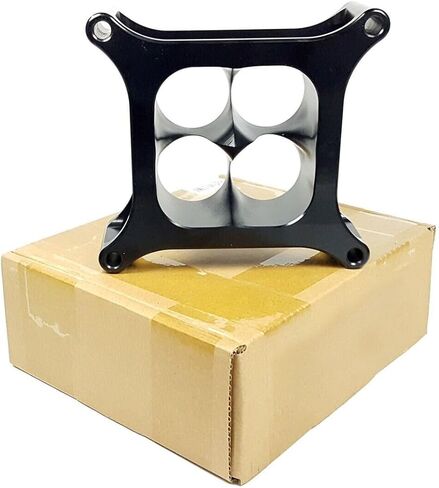 Super Sucker Carby Spacer For 4150 Series Type Carburettor Billet Aluminum (Black, 2 inch) in Kuwait