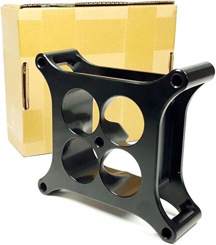 Super Sucker Carby Spacer For 4150 Series Type Carburettor Billet Aluminum (Black, 2 inch) in Kuwait