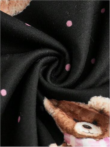 Wdirara Women's Cartoon Bear Printless Romper Pajama Spaghetti Strap Chemise Lightgown Onesie in Kuwait