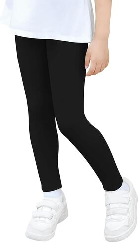 VOGRYE 4 Pack Girls Leggings Thick Cotton Leggings for Kids Full Length Pants Stretchy in Kuwait