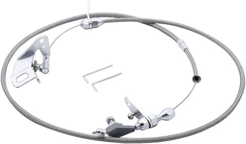 Transmission Kick Down Cable, Stainless Braided Kickdown Cable Detent Transmission Trans Kit For Chrysler 727 in Saudi Arabia