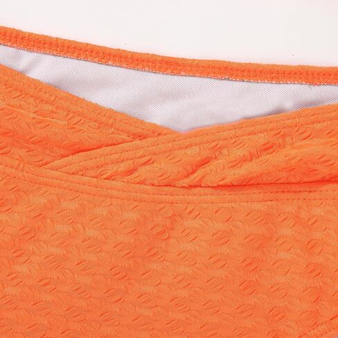 Girls Swimsuit Solid Bathing Suit 2 Piece Twist Cross Adjustable Straps Bikinis for Teen Girls with Chest Pad in Kuwait