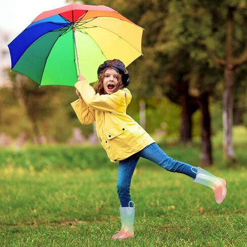 JUDIS Kids Glitter Rain Boots Girls Waterproof Rain Shoes with Easy-on Handles in Saudi Arabia