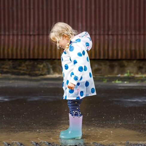 JUDIS Kids Glitter Rain Boots Girls Waterproof Rain Shoes with Easy-on Handles in Saudi Arabia