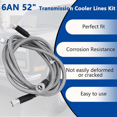 مجموعة خراطيم برودة 6an 70 '' ، متوافقة مع GM Chevy Transmission 4l80e Th350 Th400 4l60e in Saudi Arabia