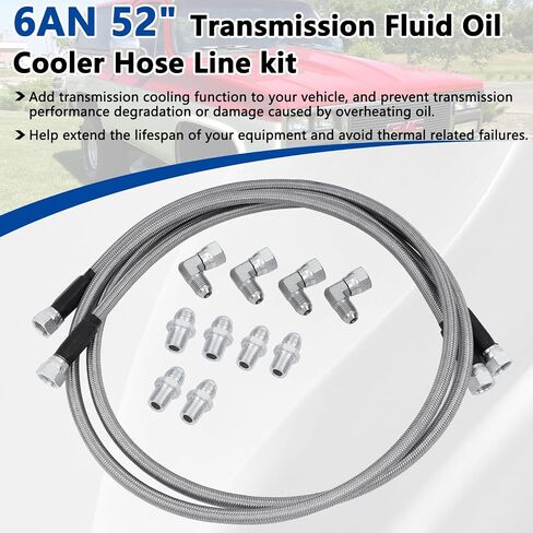 مجموعة خراطيم برودة 6an 70 '' ، متوافقة مع GM Chevy Transmission 4l80e Th350 Th400 4l60e in Saudi Arabia