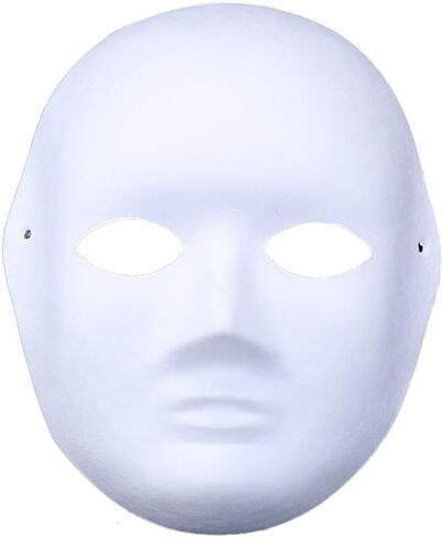 Himine 9 PCS DIY White Paper Mask Blank Hand Painted Mask (Male) in Saudi Arabia