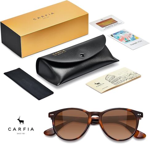 Carfia Retro Womens Sunglasses استقطاب خلات بيضاوية متين 5 برميل مفصلات UV400 حماية in Kuwait